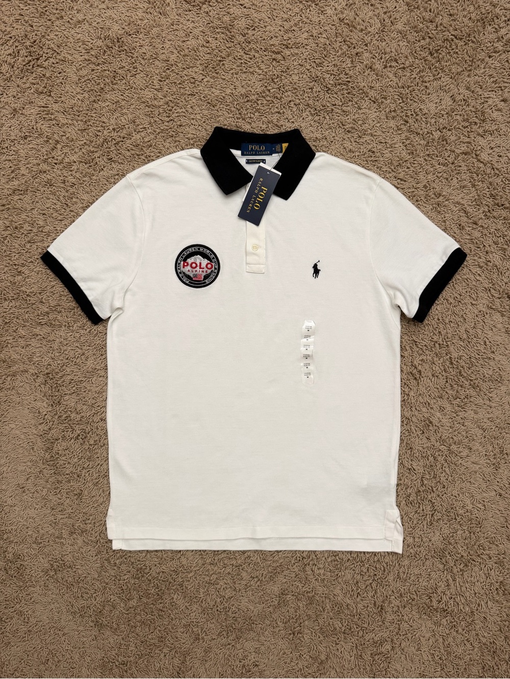 NEW Polo Ralph Lauren Mens Alpine Racing Slim Fit Short Sleeve Polo Shirt Size M